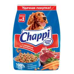 Chappi Сытный мясной обед сухой корм для собак с говядиной по-домашнему - 600 г