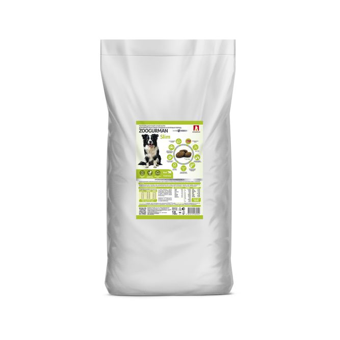 Зоогурман Slim сухой корм для взрослых собак средних и крупных пород с телятиной - 18 кг