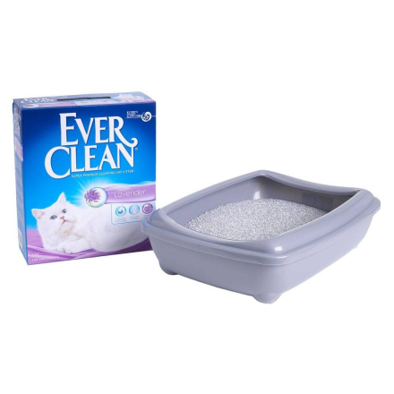 Ever Clean Lavender наполнитель комкующийся с ароматом лаванды - 10 л