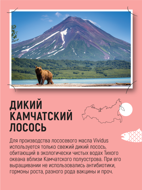 Vividus кормовая добавка для животных масло дикого лосося с астаксантином - 250 мл