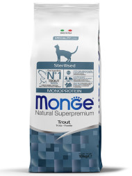 Monge Cat Monoprotein Sterilised сухой корм для стерилизованных кошек с форелью 10 кг
