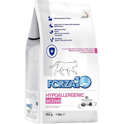 Forza10 Hypoallergenic Active сухой корм для взрослых кошек с проблемами пищевой непереносимости и аллергии с рыбой - 454 г