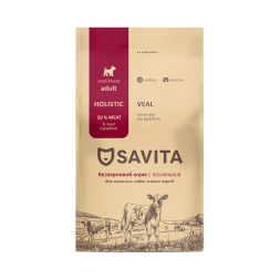 Savita Grain Free Adult Mini Veal сухой беззерновой корм для взрослых собак малых пород с телятиной - 400 г