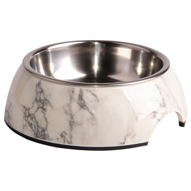 SuperDesign миска на меламиновой подставке, 160 мл, белый мрамор