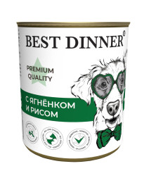 Best Dinner Premium консервы для собак с ягненком и рисом - 340 г
