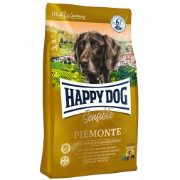 Happy Dog Supreme Sensible Piemonte сухой корм для взрослых собак средних и крупных пород при пищевой аллергии и чувствительном пищеварении с уткой, морской рыбой и каштаном -10кг