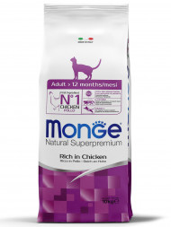 Monge Cat Adult сухой корм для для взрослых кошек с курицей 10 кг