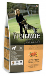 Pronature Holistic сухой беззерновой корм для взрослых собак всех пород с уткой и апельсином - 13,6 кг