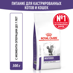 Royal Canin Neutered Satiety Balance сухой корм для кастрированных котов и стерилизованных кошек - 300 г