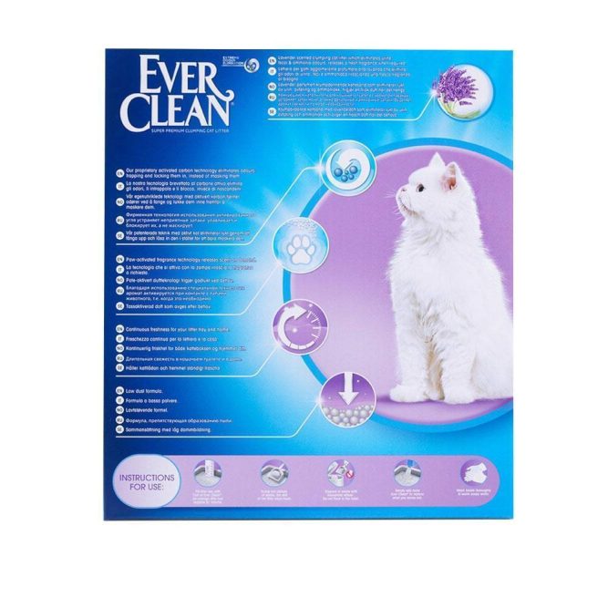 Ever Clean Lavender наполнитель комкующийся с ароматом лаванды - 6 л