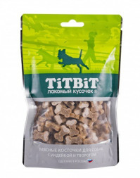 TiTBiT косточки мясные для собак с индейкой и творогом - 145 г
