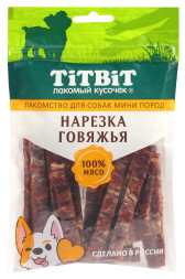 TiTBiT лакомство для собак мелких пород Нарезка говяжья - 70 г