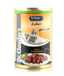 Dr.Clauder`s влажный корм для взрослых кошек с печенью, в консервах - 415 г х 12 шт