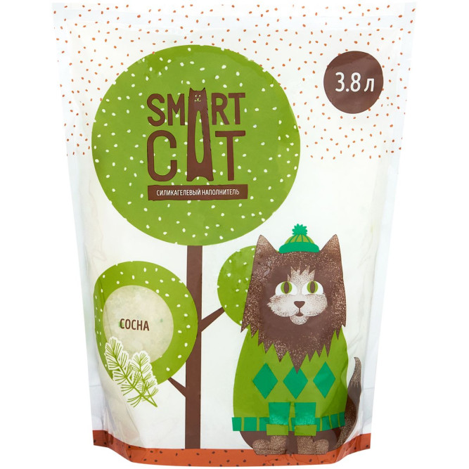 Smart Cat впитывающий силикагелевый наполнитель с ароматом сосны - 3,8 л (1,66 кг)
