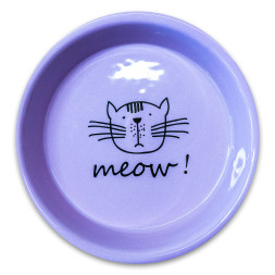 Mr.Kranch MEOW! миска керамическая для кошек, 200 мл, сиреневая