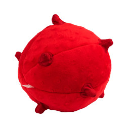 Playology PUPPY SENSORY BALL сенсорный плюшевый мяч для щенков с ароматом говядины, 15 см, красный
