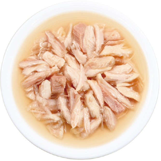 Inaba Ciao Toromi влажный дополнительный корм для взрослых кошек с куриным филе, тунцом Магуро и гребешком в бульоне, в консервах - 80 г х 24 шт