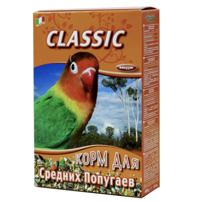 Fiory корм для средних попугаев Classic - 400 г