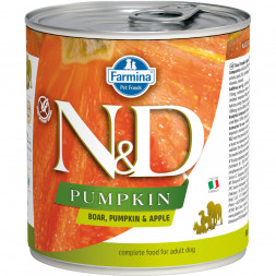 Farmina N&amp;D Pumpkin Dog влажный беззерновой корм для взрослых собак с тыквой, мясом кабана и яблоком - 285 г (6 шт в уп)