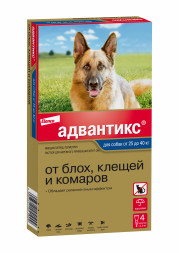 Bayer Адвантикс капли от блох, клещей и комаров для собак весом более 25 кг - 4 пипетки