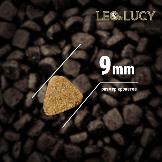 LEO&amp;LUCY cухой холистик корм для взрослых и пожилых стерилизованных кошек с индейкой и ягодами, 1,5 кг