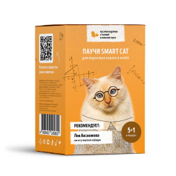 Smart Cat паучи для взрослых кошек и котят кусочки с курицей и тыквой кусочки в соусе набор - 85 г х 5+1 шт