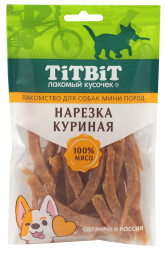 TiTBiT лакомство для собак мелких пород Нарезка куриная - 70 г