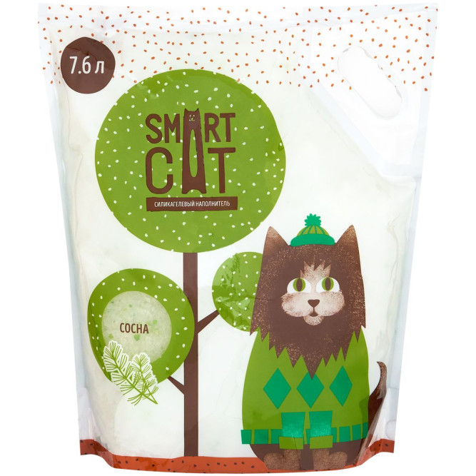 Smart Cat впитывающий силикагелевый наполнитель с ароматом сосны - 7,6 л (3,32 кг)