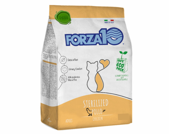 Forza10 Maintenance Sterilized Pollo сухой корм для взрослых стерилизованных кошек с курицей - 350 г