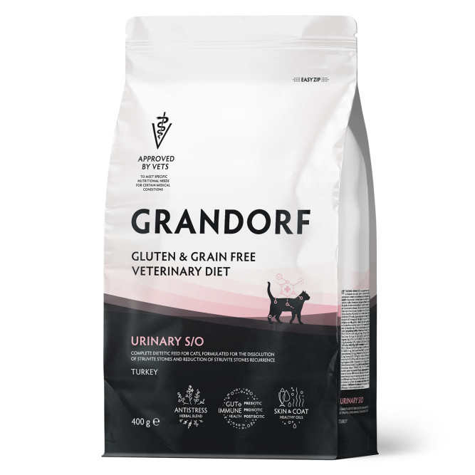 Grandorf Veterinary Diet Cat Urinary S/o сухой диетический корм для кошек при мочекаменной болезни - 400 г
