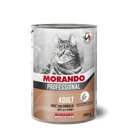 Morando Professional консервированный корм для кошек паштет с кроликом, в консервах - 400 г х 24 шт