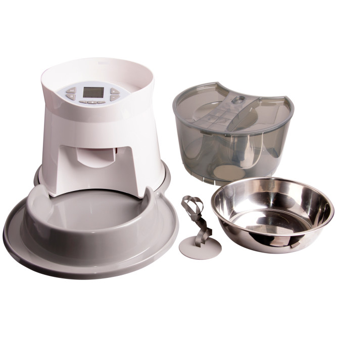 SuperDesign автокормушка, 2500 мл, бело-серый