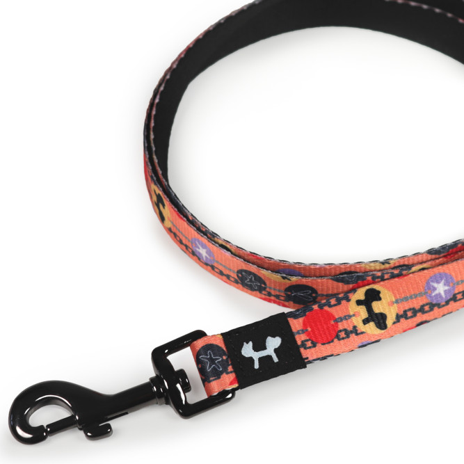 United Pets Complete me Forever поводок для собак, 140 см, 16 мм, оранжевый с рисунком