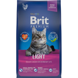Brit Premium Cat Light сухой корм для кошек с избыточным весом с курицей - 800 г