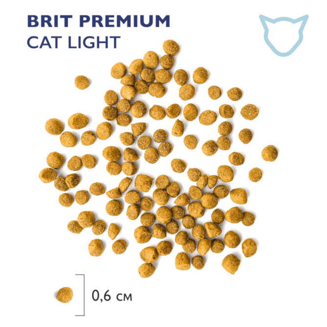Брит Премиум Cat Light сухой корм для кошек с избыточным весом с курицей - 800 г