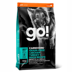 Go! Solutions Carnivore сухой беззерновой корм для взрослых собак с курицей, индейкой, уткой, форелью и лососем - 10 кг