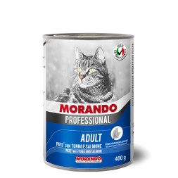 Morando Professional консервированный корм для кошек паштет с тунцом и лососем, в консервах - 400 г х 24 шт