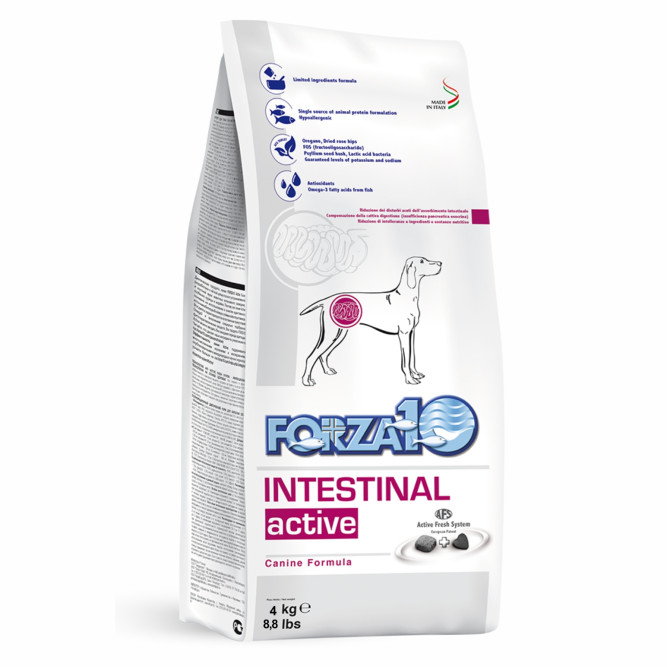 Forza10 Active Intestinal сухой корм для взрослых собак всех пород при проблемах пищеварения - 4 кг