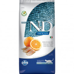 Farmina N&amp;D Ocean Cat Herring And Orange Adult сухой беззерновой корм для взрослых кошек с сельдью и апельсином - 5 кг