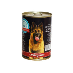Натуральная формула влажный корм для собак с говядиной, в консервах - 410 г х 20 шт