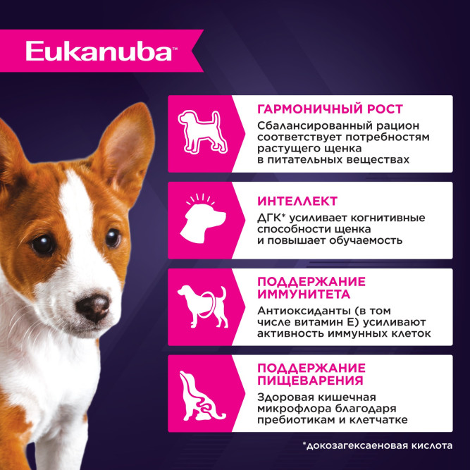 Eukanuba Puppy 1-12 влажный корм для щенков всех пород (от 1 до 12 месяцев) с курицей в соусе, в паучах - 85 г х 28 шт