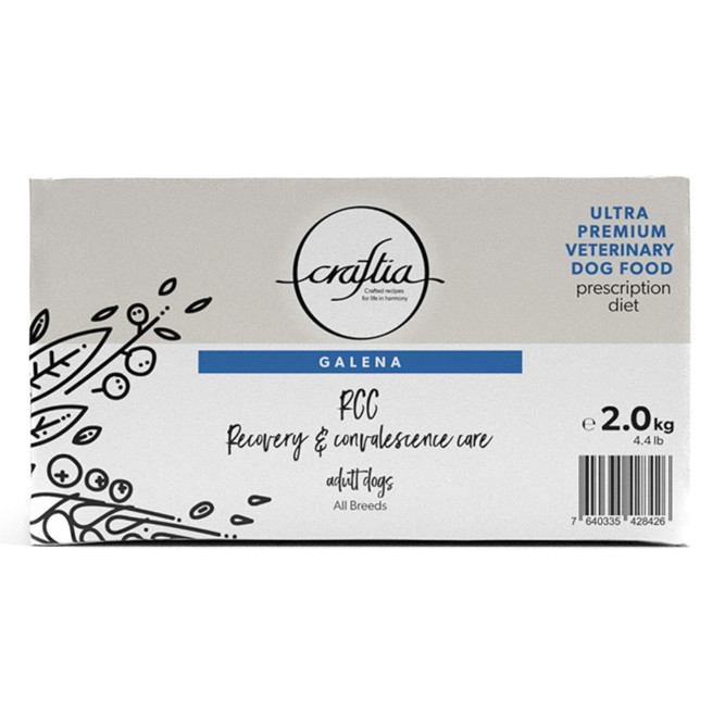 Craftia Galena Dog Recovery &amp; Convalescence Care сухой диетический корм для взрослых собак поддержка в период восстановления и реабилитации - 2 кг