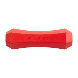 Playology SQUEAKY CHEW STICK хрустящая жевательная палочка для собак с ароматом говядины, большая, красный