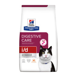 Hills Presription Diet i/d сухой диетический корм для взрослых кошек при расстройствах пищеварения и заболеваниях ЖКТ, с курицей - 1,5 кг