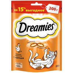 Dreamies лакомство для кошек подушечки с курицей - 200 г