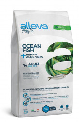 Alleva Holistic Puppy/Junior Ocean Fish Medium сухой корм для щенков средних пород с океанической рыбой, коноплей и алое вера 2 кг