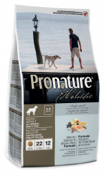Pronature Holistic сухой корм для взрослых собак всех пород для кожи и шерсти с лососем и рисом - 2,72 кг