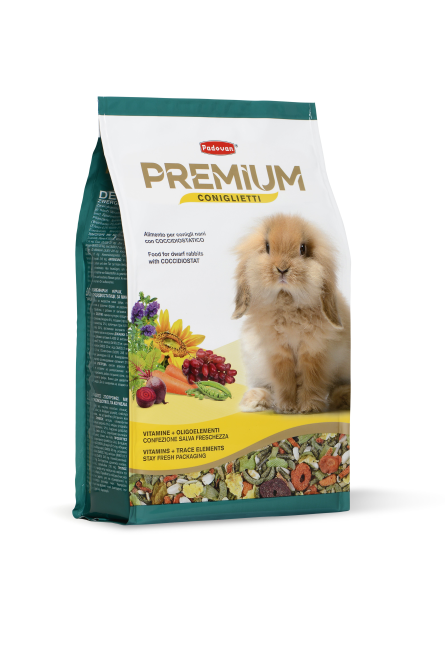 Padovan Premium coniglietti корм для кроликов и молодняка комплексный основной - 2 кг