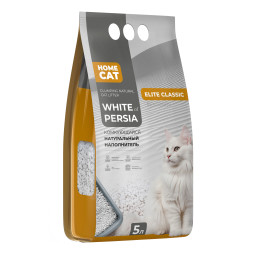 HOMECAT White Of Persia Elite Classic комкующийся натуральный наполнитель для кошачьих туалетов из белой бентонитовой глины - 5 л