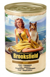 Brooksfield Adult Dog влажный корм для взрослых собак всех пород с говядиной и рисом в консервах - 400 г (12 шт в уп)